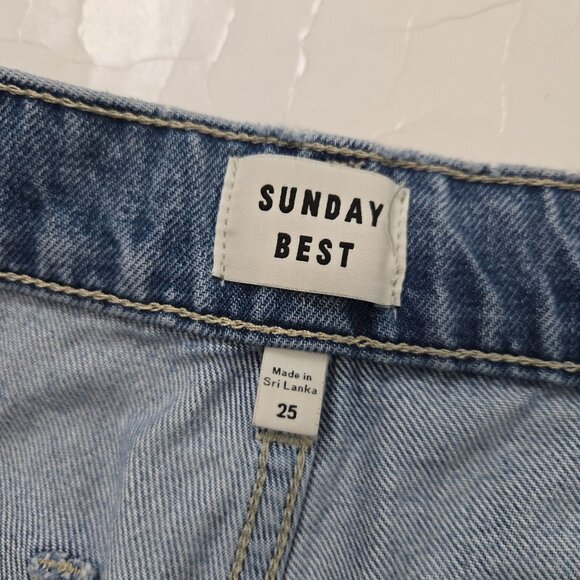 Aritzia Sunday Best Women's Size 25 The Carpenter Baggie Straight Leg Jeans - Picture 9 of 11